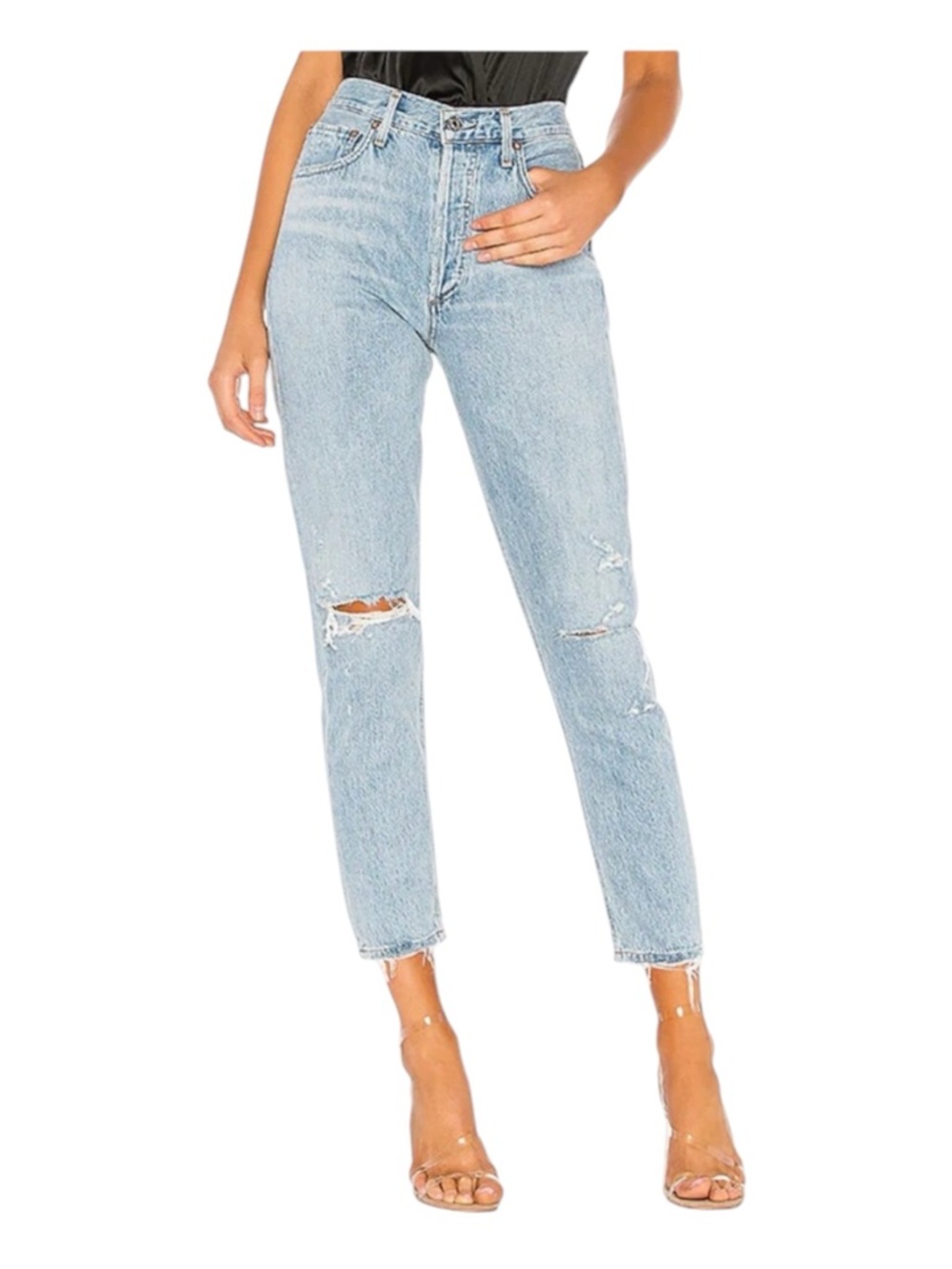 Agolde Jamie High Rise Classic Jeans in Shakedown Size 23